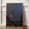 Poster Sometime we fall – Affiche artistique cinéma, design original encadré posé contre un mur