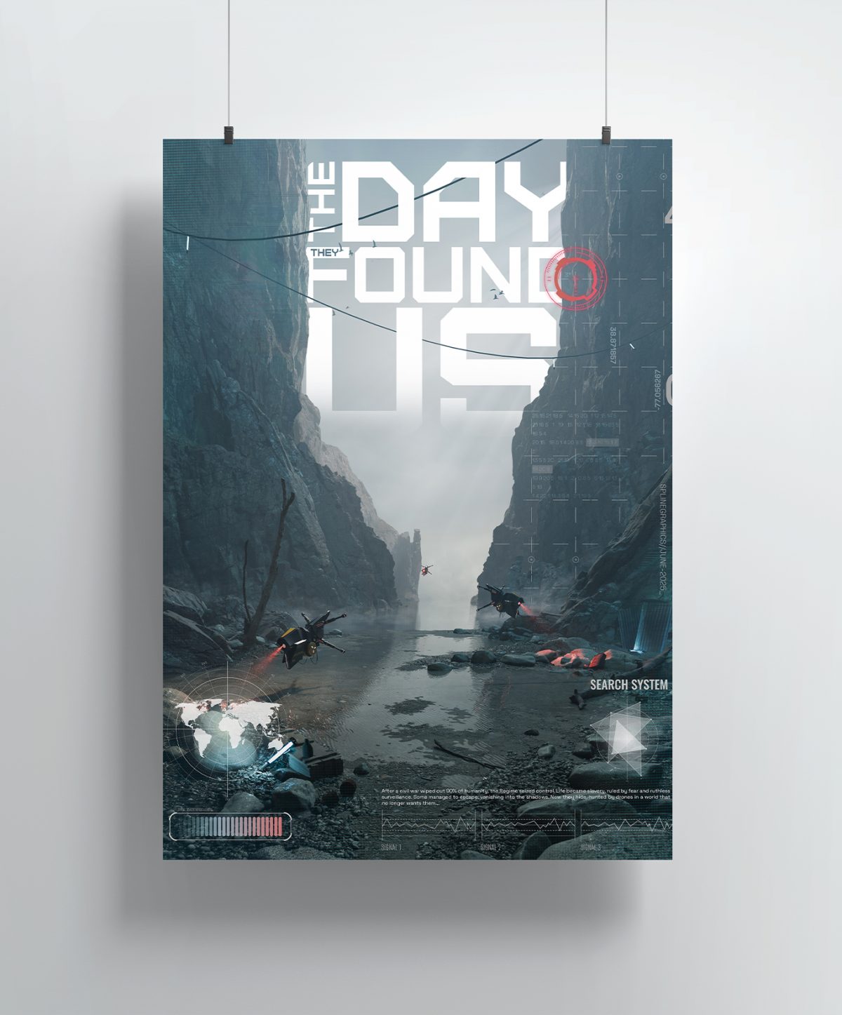 Poster SF The day they found us Poster The day they found us – Affiche artistique cinéma science-fiction